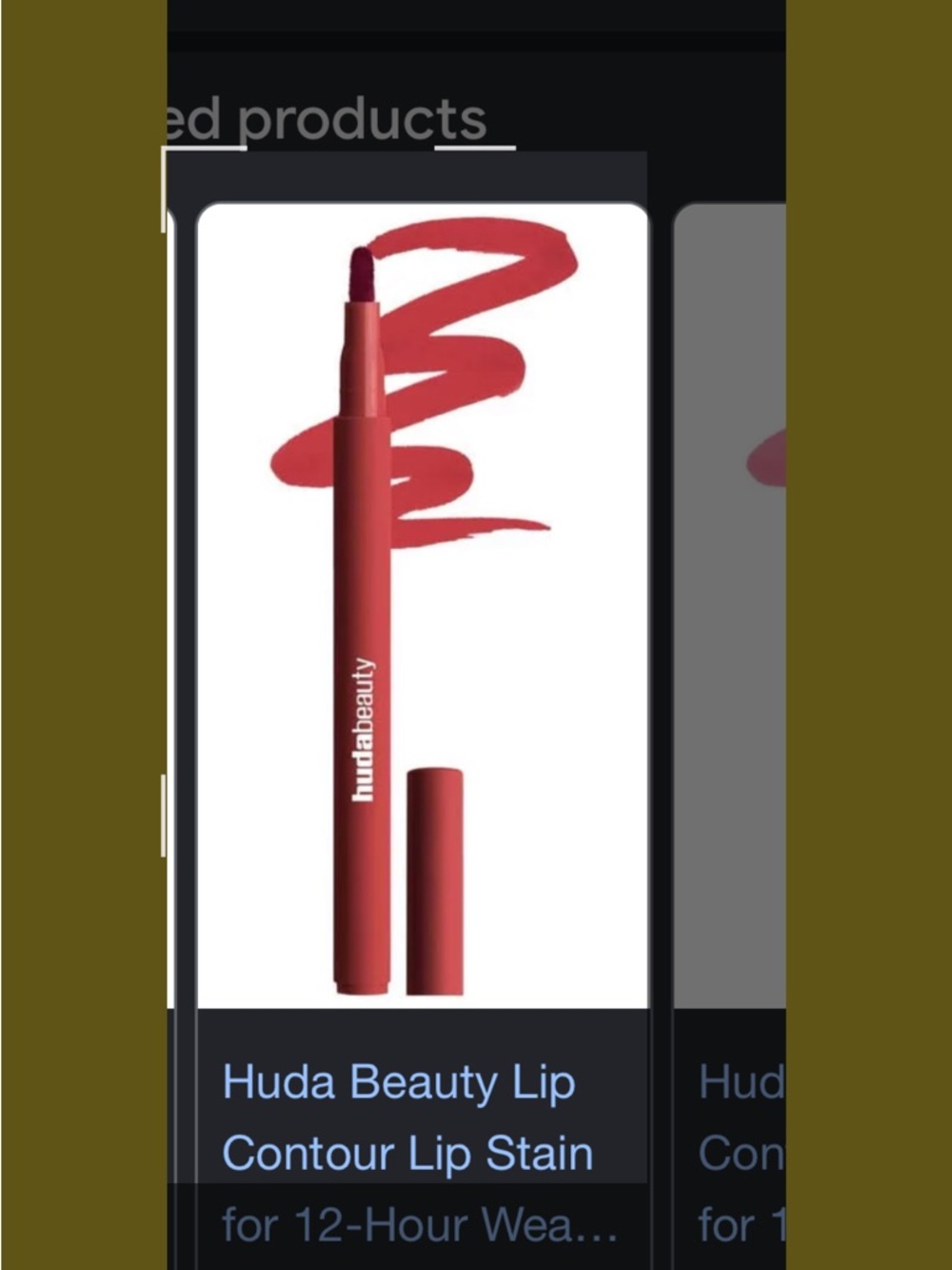 HUDA BEAUTY Lip Contour Pencil — Vibrant Red